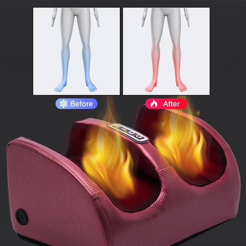 Electric Foot Massager Heating Therapy Kneading Roller Muscle Relaxation Pain - Picture 3 of 25