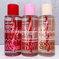 Victoria's Secret PINK 3pc Mist JAM COOKIE, BISCOTTI DELIGHT, COCONUT CREAM