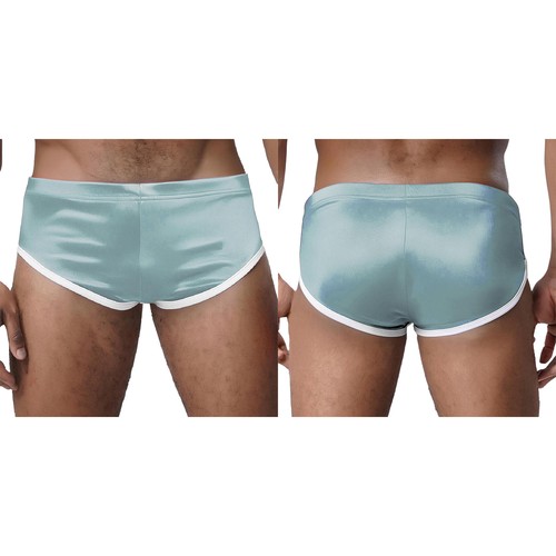 Mens Trunks Sissy Briefs Bulge Crotch Thong Sports Shorts Beach Panties Shiny - Picture 16 of 71