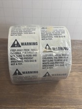 SUFFOCATION WARNING Labels/Stickers (2 x 2) - FBA Approved - (2) Rolls of 500