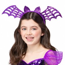 Pink Glitter Bat Headband Child Costume Accessory