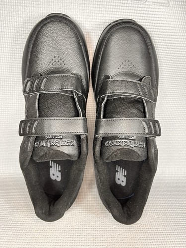 New Balance Men's Size 10.5 2E W Dual Strap Closure Thriple Black Walking Shoes - Picture 8 of 10