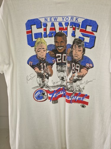 Vintage New York Giants T-Shirt XL NFL Cartoon Tee 90s Salem Courtside USA - Picture 2 of 9