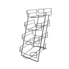 SSWBasics 4-Tier Black Countertop Hat Display Stand for Baseball Caps - Sleek