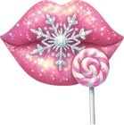 Colour Christmas Lips Wall Art Bedroom Nursery Decor Vinyl Sticker Decal 6 Sizes