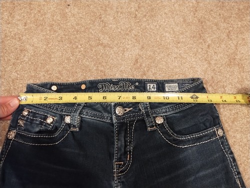 Miss Me Youth Girls Size 14 26x26 Skinny Jeans EUC - Picture 7 of 8