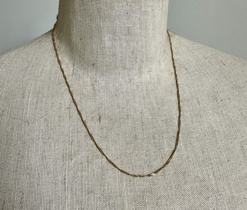 14k Gelbgold Twist Kette Halskette 20" lang - Bild 2 von 5