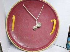 Vintage 60s Round Fiberglass Snow Saucer Disc Sled Red