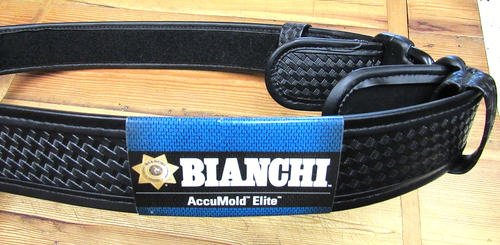 Bianchi Dienstgürtel schwarz 7950 AccuMold Elite 22127 Basketweave NEU - Bild 1 von 4