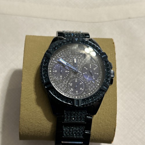 GUESS U0799G6: Men's 48mm Blue-Tone Crystal Multi-function Watch very very clean - Picture 6 of 24