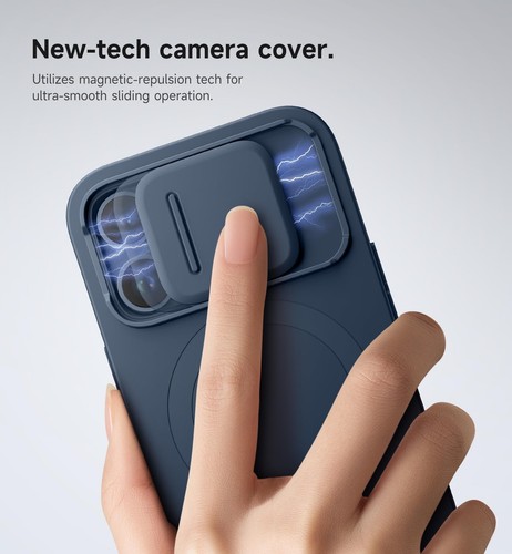 for iPhone 13 Pro Case with Magnetic Camera Slide Cover and Adjustable Kickst... - Picture 4 of 8