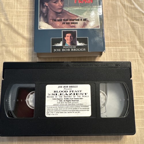 VHS Tape, Blood Feast, VHS Joe Bob Briggs Herschell Gordon Lewis 1993 - Picture 7 of 7