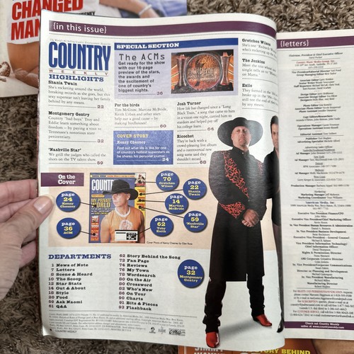 6 Country Weekly Magazines Kenny Chesney & Alan Jackson Early 2000s - Picture 11 of 13
