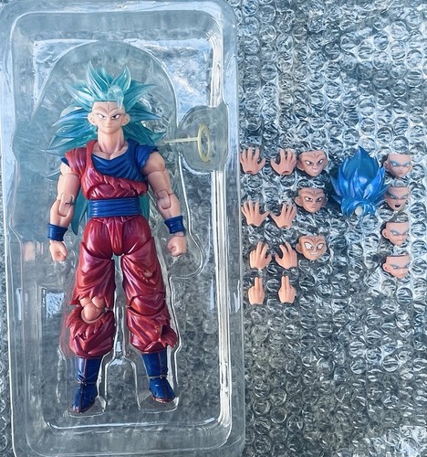 Kaioken Super Saiyan 3 God Goku with Bonus Head - Kong Studio 026/Sh Figuarts - Foto 2 di 5