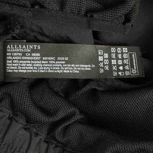 All Saints Revolve schwarz Orlando Badeshort Badehose Herren XL Strand Pool Resortwear - Bild 8 von 11