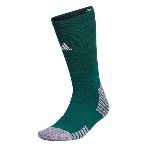 5-Star Team Cushioned Crew Socks (1-Pair) Large Team Dark Green/White - Picture 2 of 8