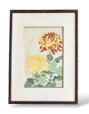 Shodo Kawarazaki woodblock Chrysanthemums | eBay