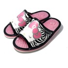 Japan Sanrio Hello Kitty Black/Pink Animal Sandals, Japanese-made, Size 8 (25cm)