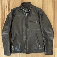 schott 641hh 34 perfecto horsehide leather motorcycle jacket caferacer 618 613