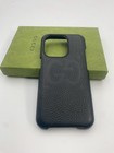 Coque Gucci iPhone 15 Pro Jumbo GG cuir noir logo Italie 760221 617664