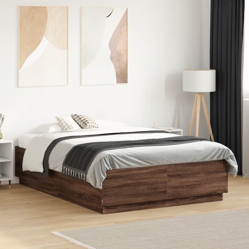 Bed Frame Bedroom Bed Base Bedstead Mattress Foundation Engineered Wood vidaXL - Picture 73 of 168