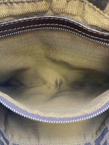 Authentic FENDI Mamma Baguette Bag Zucca FF Canvas Leather Shoulder Bag - Picture 20 of 22