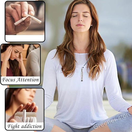 Collar Alivio del Estrés Ansiedad Mindfulness Respiración Calmante Cadena Deja de Fumar - Imagen 7 de 17