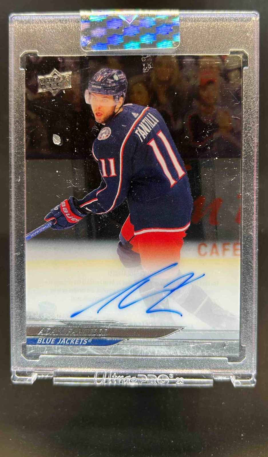2024-25 UD Clear Cut Adam Fantilli Auto #CC-AF Blue Jackets