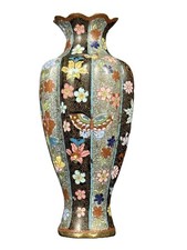 多色景泰蓝1850-1899 年日本花瓶| eBay