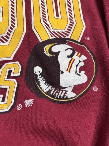 Vintage FSU Florida State University Seminoles Crewneck Tultex Sweater Size XL - Picture 4 of 9