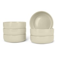 Amazon Basics Glasierte Steinzeug-Schalen, 6-Teiliges Set, SpüLmaschinenfest,