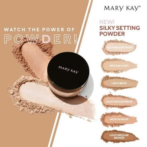 Mary Kay Silky Setting Powder ~ Medium Ivory ~ New In Box - Picture 3 of 3
