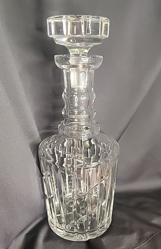 Gorgeous Vintage Crystal Decanter, Midcentury Modern Glass, Retro Glass Design - Picture 13 of 16