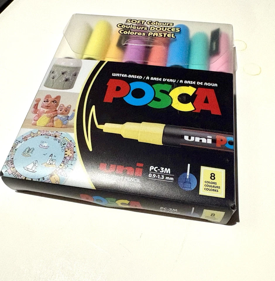NEW LOT of 7 uni POSCA Marker Sets Dark Soft Mono Metallic PC-3M PC-5M 56 TOTAL - Image 2 of 4