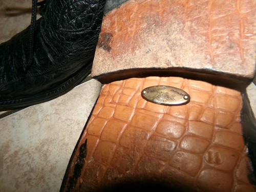 MaxLeather Black Genuine Crocodile Oxfords Size 11 - Bild 8 von 8