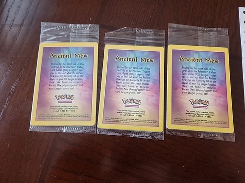 3x SEALED Ancient Mew Pokemon Movie Promo with 3 Original Movie Tickets RARE - Picture 5 of 6
