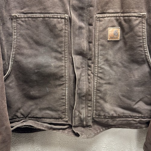 Chaqueta Carhartt Dearborn Talla Grande Marrón Forrada Sherpa J164 DKB Estilo Detroit - Imagen 4 de 11