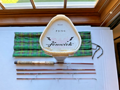 Canna da pesca vintage Fenwick FS70-4 spinning 7' 1/4-1/2 oz esche 4 3/4 oz 3-8 libbre linea - Foto 5 di 7