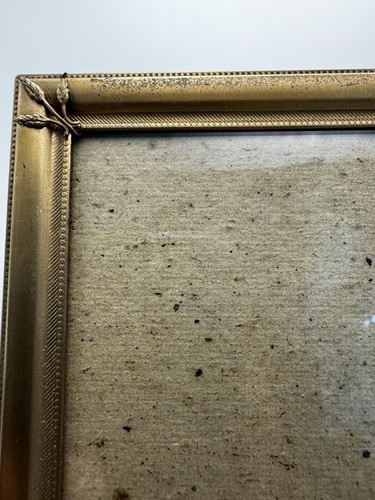 Art Deco Vintage Antik Messing 8x10" Messing Bilderrahmen Stoffrücken Staffelei - Bild 2 von 10