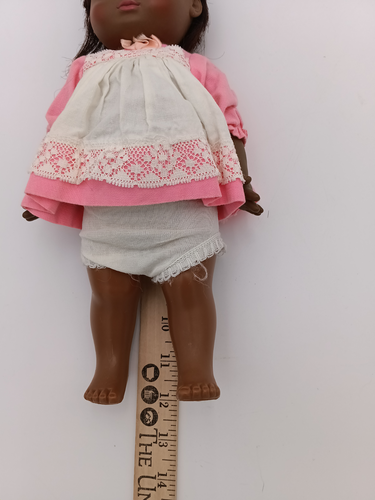 Vintage 1969 Horsman African American Black Skin Babydoll Doll Sleepy Eyes - Bild 7 von 7