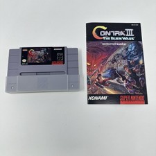 Contra III: The Alien Wars (SNES) with Manual and Sleeve Tested