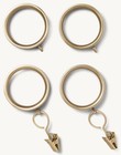 Restoration Hardware  Easton Solid Brass Clip Drapery Rings (Set of 7)