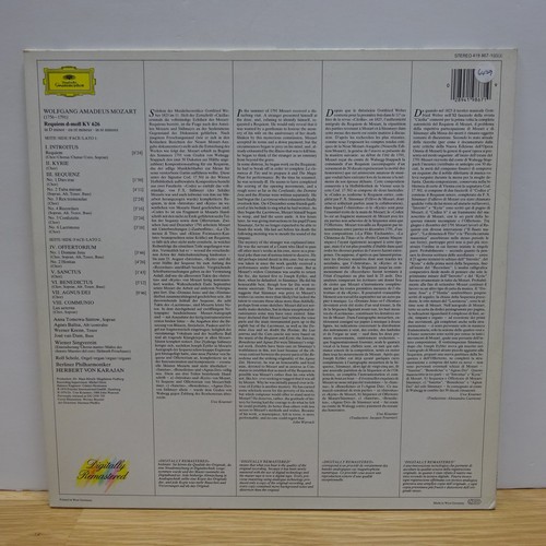 419 867 1 MOZART Requiem BERLIN PHIL KARAJAN DG STEREO LP EX - Picture 2 of 4