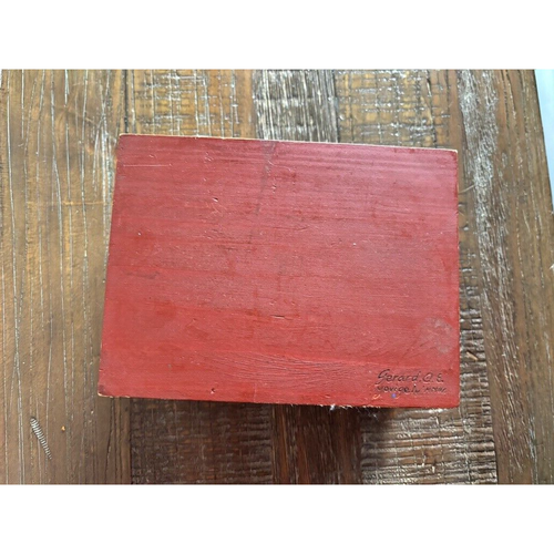 Caja de baratijas de joyería de madera pintada a mano San Miguel de Allende México - Imagen 11 de 12