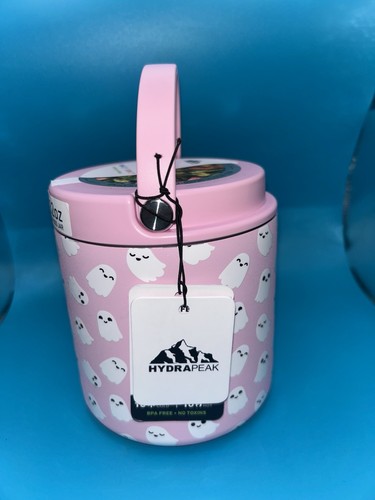 HydraPeak Pink With Ghosts Insulated Food Jar 32 oz Stainless Steel NWT! - Picture 4 of 13