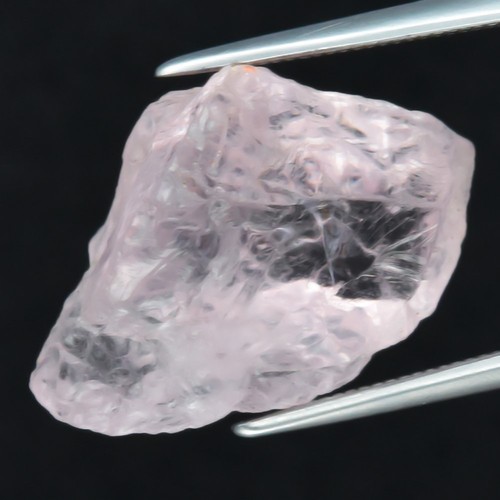 10.45ct 19x11mm Rough Natural Unheated Pink Morganite Gemstone, Madagascar - Picture 2 of 5