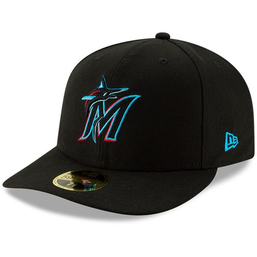 Men's New Era Black Miami Marlins Authentic Collection On-Field Low Profile