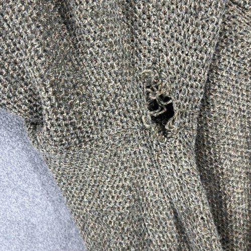 Oscar de la Renta Pullover Herren Large braun grau Henley 3 Knöpfe Strukturstrick - Bild 12 von 19