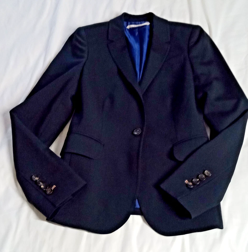 PINK TAILORED BY MR THOMAS PINK JACKET Navy Blue WOOL  Fully Lined Size 6 - Image 4 of 4
