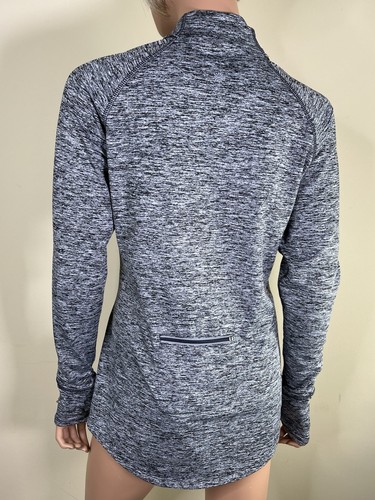Tangerine Long Sleeve 3/4 Zip Activewear Stretchy Top Size Medium w/ Thumb Holes - Picture 4 of 6